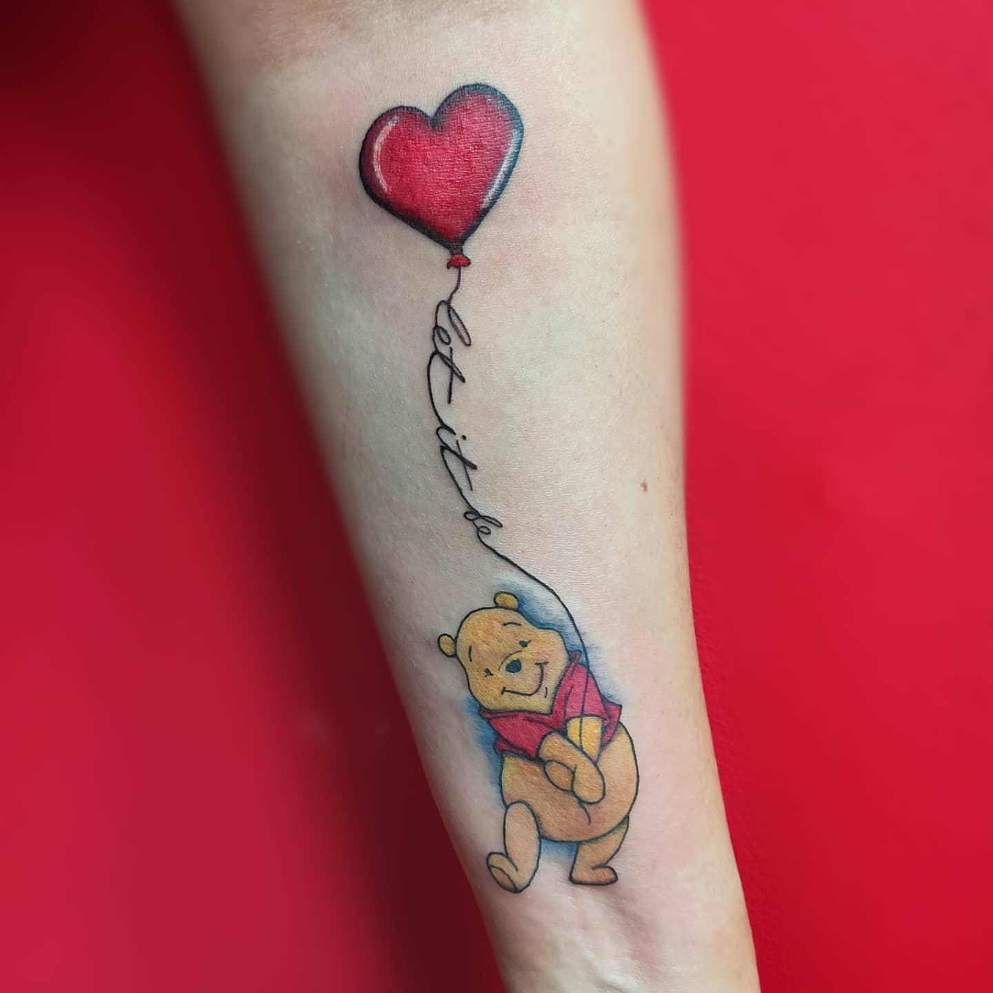 Balloon Winnie the Pooh Tattoo -fatamorganaarttattoo
